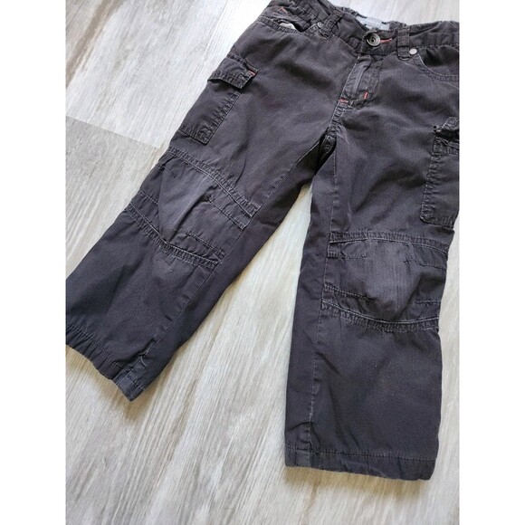 Pumpkin Patch Toddler Cargo Pants 2T Gray Elastic Waist Fleece Lined Adjustable - Picture 4 of 11